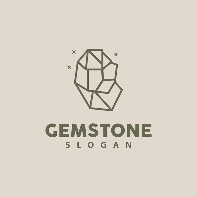 Emerald logo gemstone vector lussuoso premium vintage retro elegante design diamante gioielli icona simbolo illustrazione