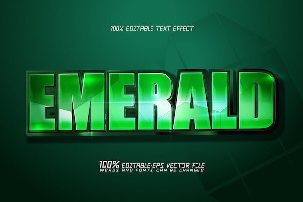 Vector emerald text effect