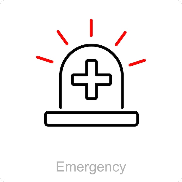 Vector emergency and alert icon concept