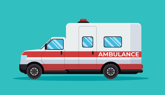 Emergency ambulance auto medische voertuig vector illustratie