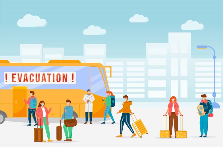 Vector emergency bus evacuation