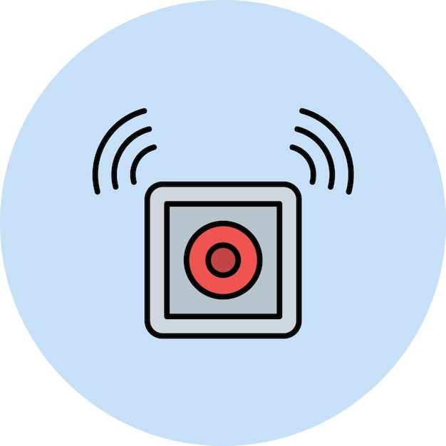 Emergency Button Flat Illustration