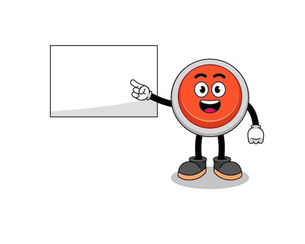 Emergency button illustration doing a presentation