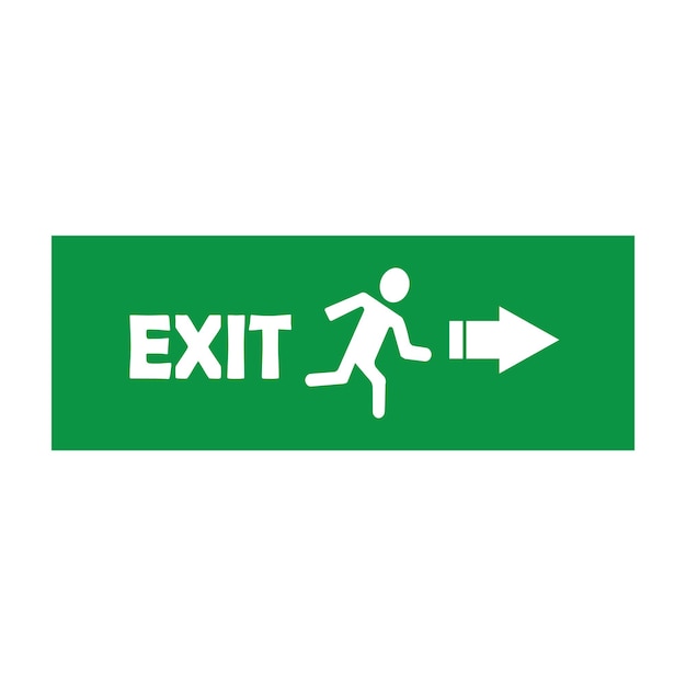 Vector emergency evacuation route icon