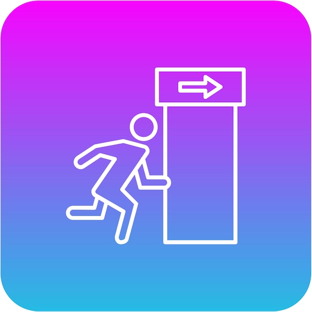 Vector emergency exit icon