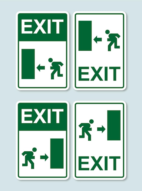 Vector emergency exit sign vector