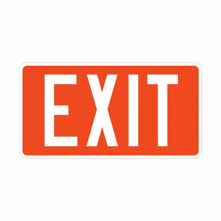 Vector emergency exit sign