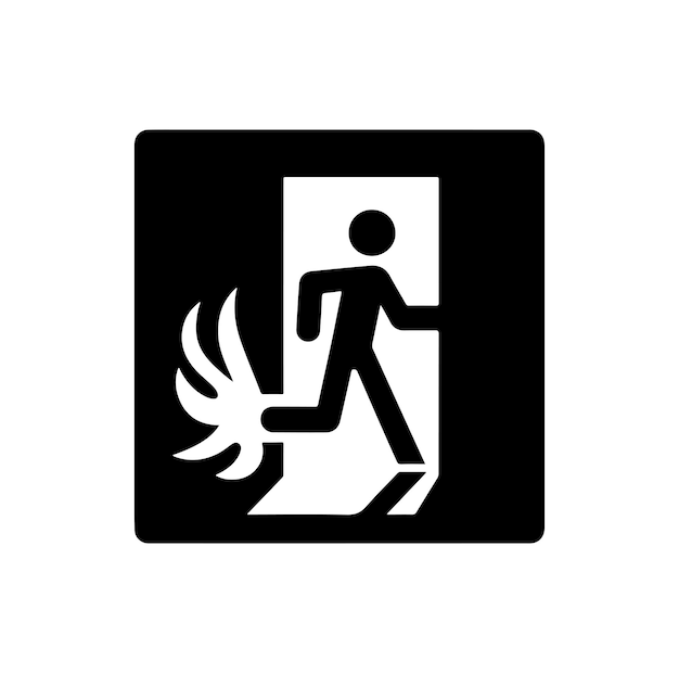 Emergency exit Vector illustration escape route sign and symbol