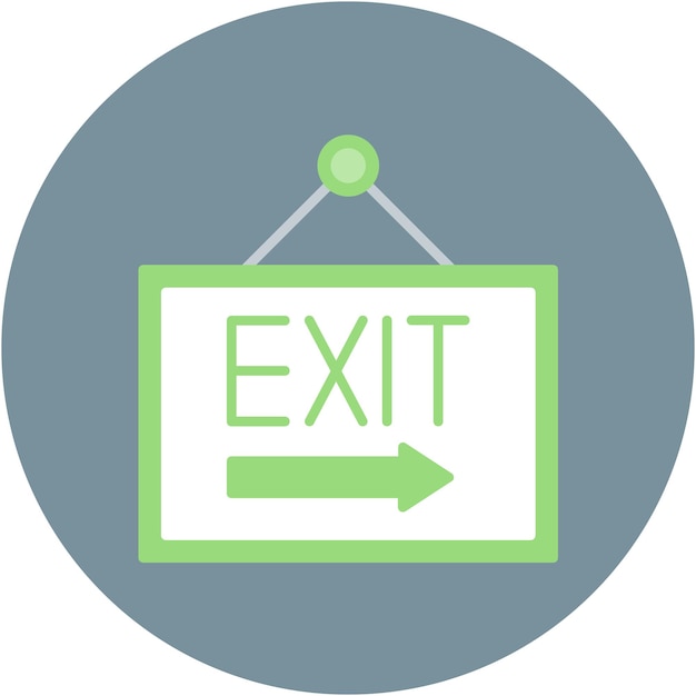 Vector emergency exit vector illustration style