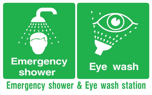 Emergency eye wash and shower