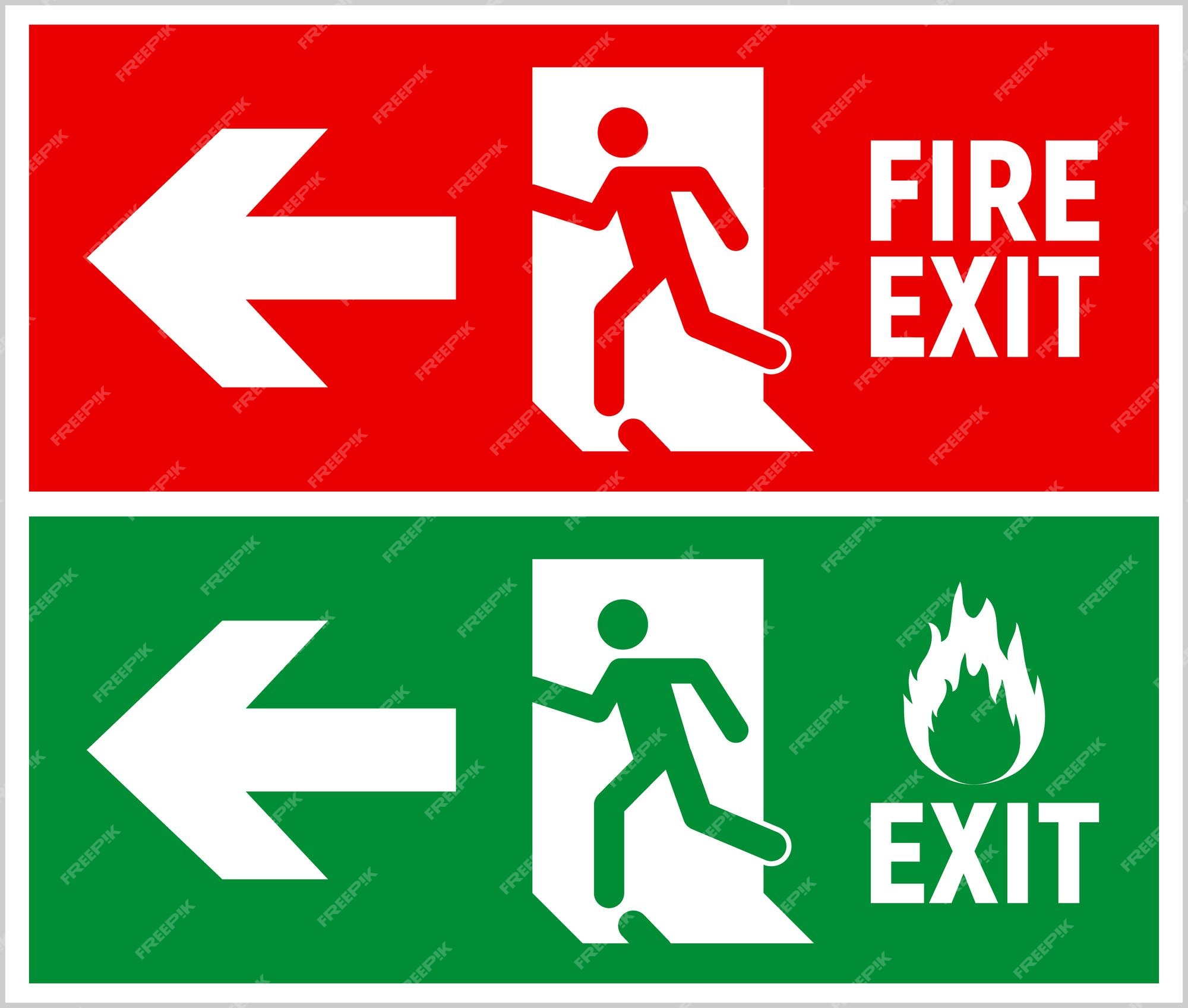 emergency exit signs