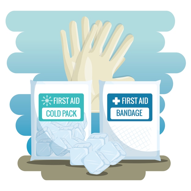 Vector emergency first aid icons