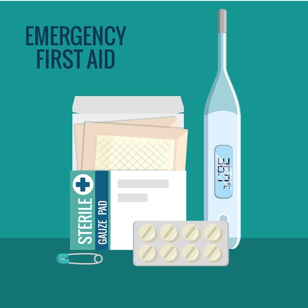 Emergency first aid icons