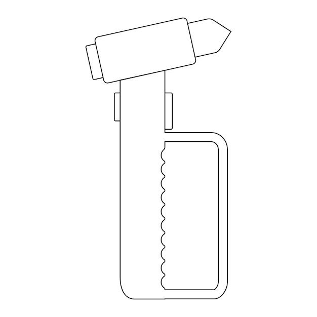 Emergency Hammer or Car Glass breaker icon vector illustration design