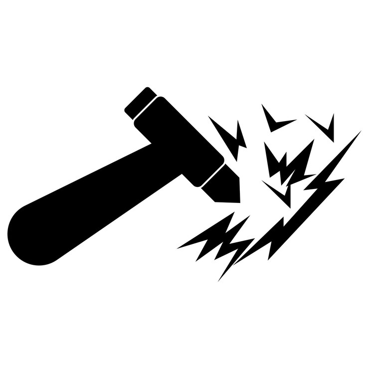 वेक्टर emergency hammer or car glass breaker icon vector illustration design