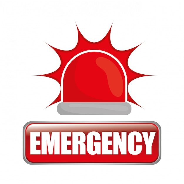 Vector emergency icon, vector illustration