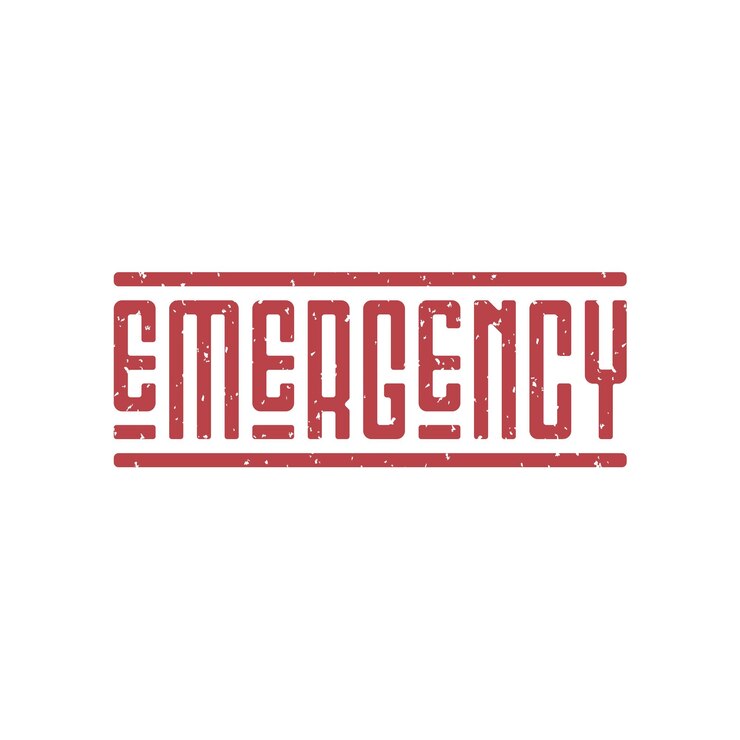 Vector emergency lettering typography perfect for t shirt design