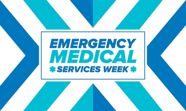 Vector emergency medical services week control and protection medical health care design vector art