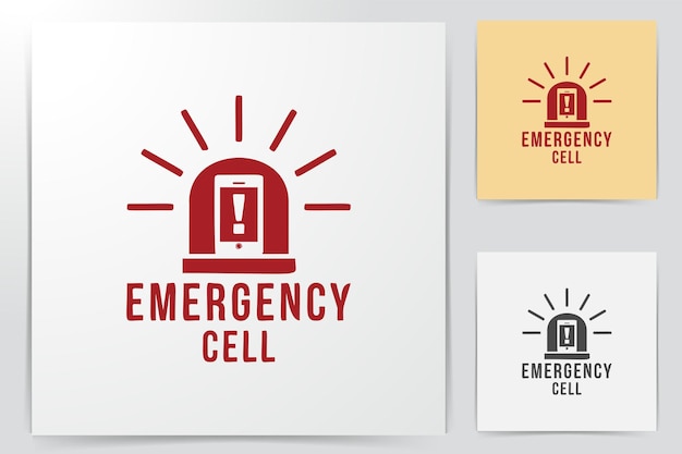 Emergency. phone icon logo Designs Inspiration Isolated on White Background