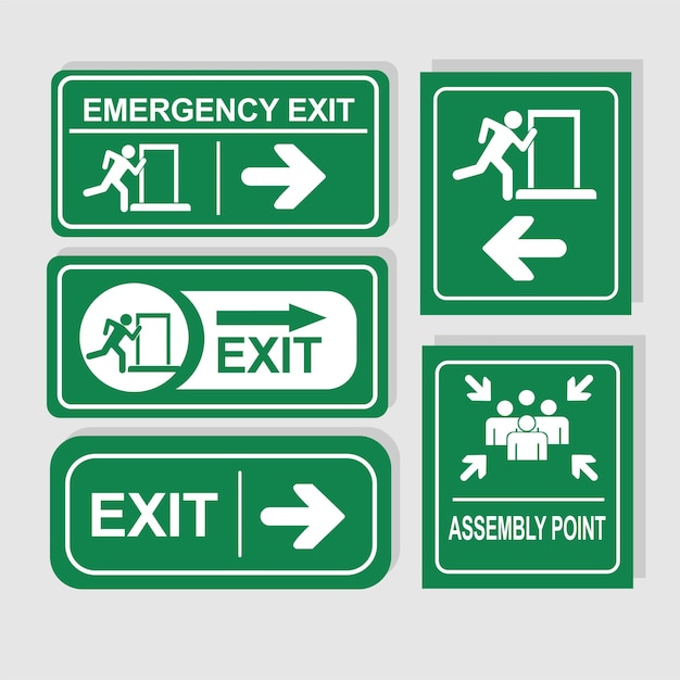 Vector emergency sign, pictogram, icon simbol dangerous set vector design