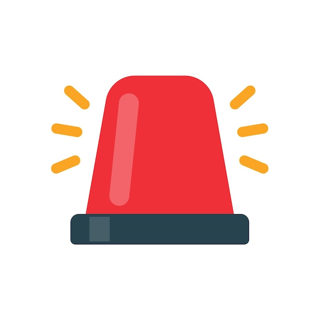 Emergency siren icon hazard warning light ambulance route alarm