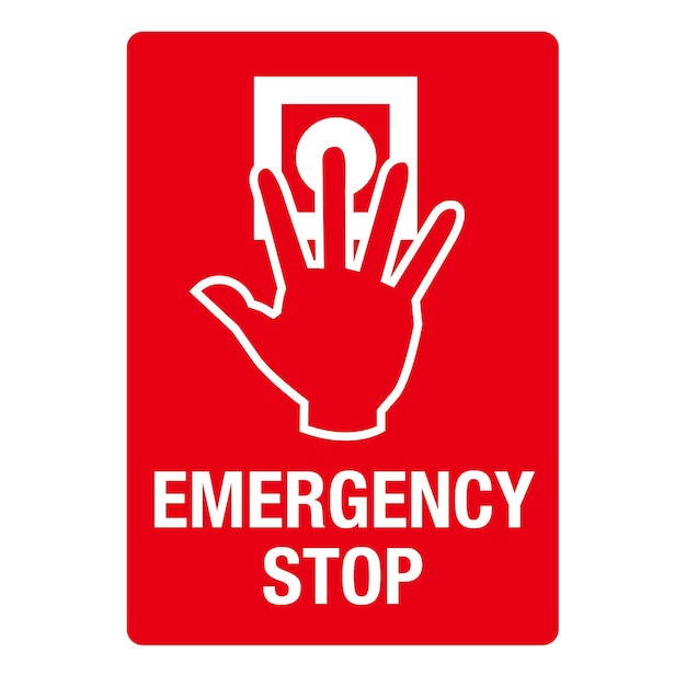 emergency stop sign button