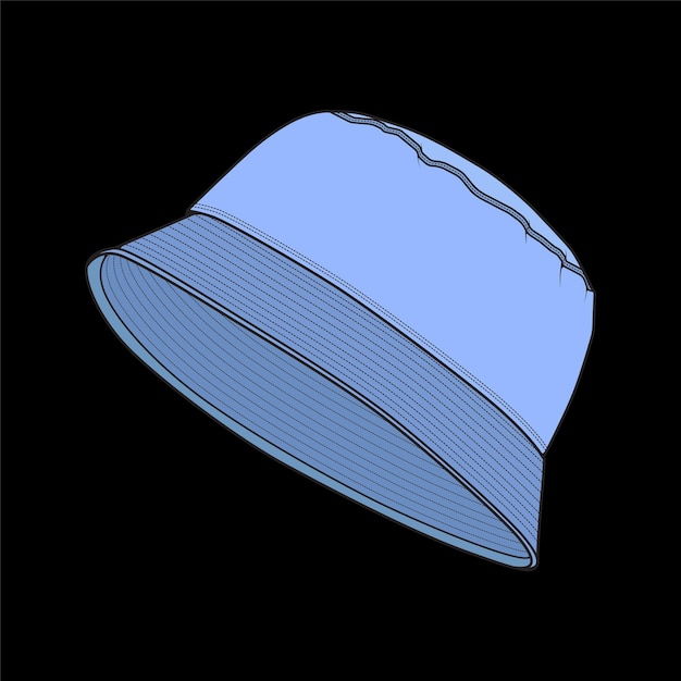 Vector emmer hoed kleur blok vector emmer hoed in een full colour stijl trainers sjabloon overzicht vector illustratie