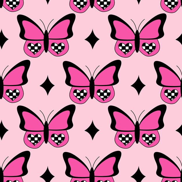 Download Y2k LV With Butterflies Wallpaper