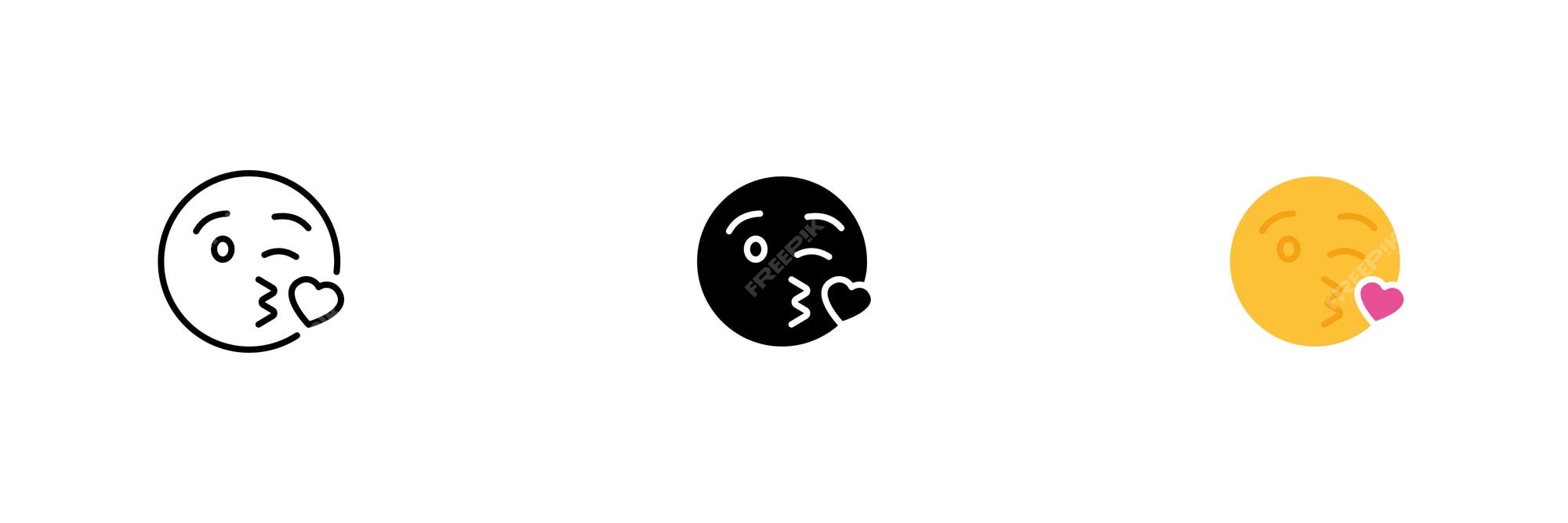 Free Kiss Emoji Icon - Download in Line Style