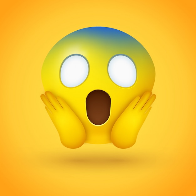 Emoji faccia urlando di paura