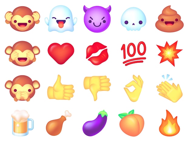 Set di icone di emoji