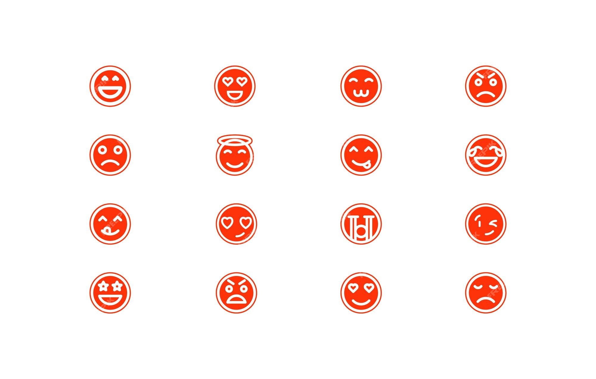 Premium Vector  Flat emoji icon reaction