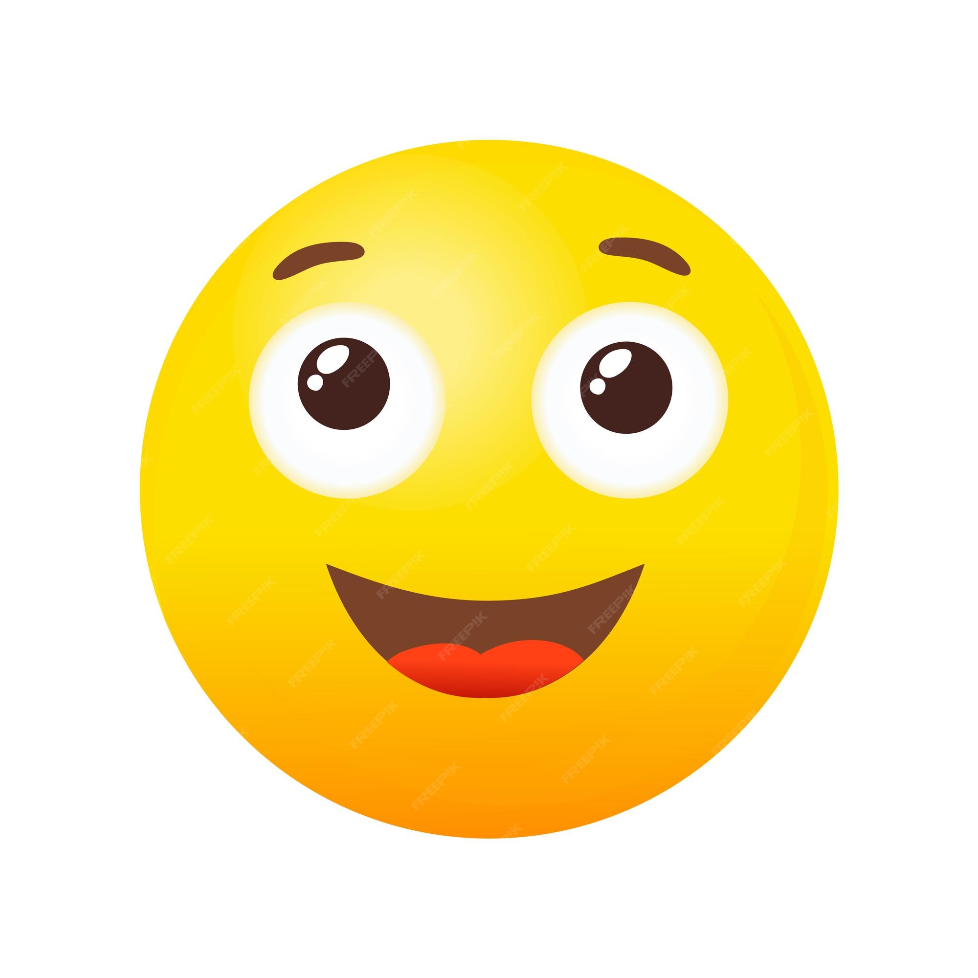 Premium Vector | Emoji pleasantly surprised. emoticon reaction icon vector Premium Vector | Emoji pleasantly surprised. emoticon reaction icon vector
