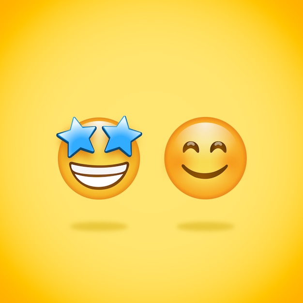 Vettore emoji smile star