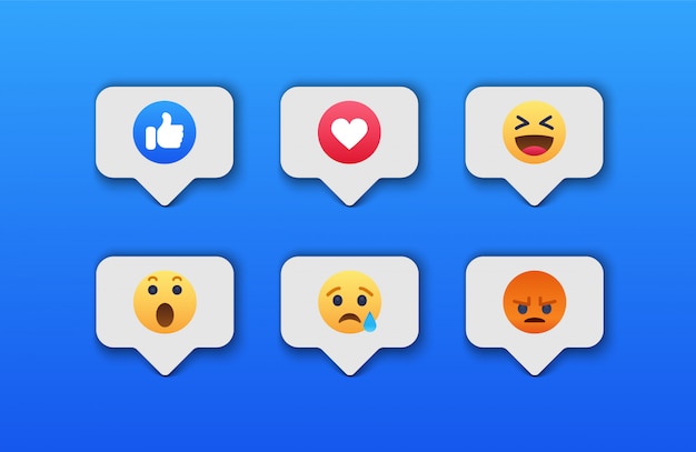 Vector emoji social network reactions icon