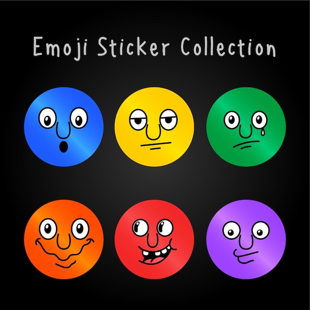 Collezione di adesivi emoji