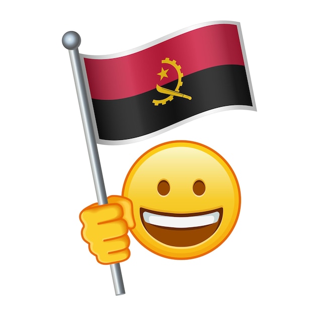 Emoji with angola flag large size of yellow emoji smile