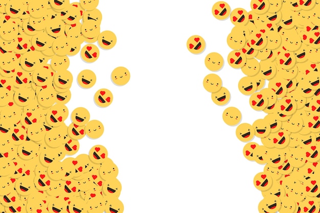 emoji with different reactions collection background