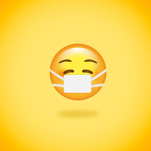 Vector emoji with mask