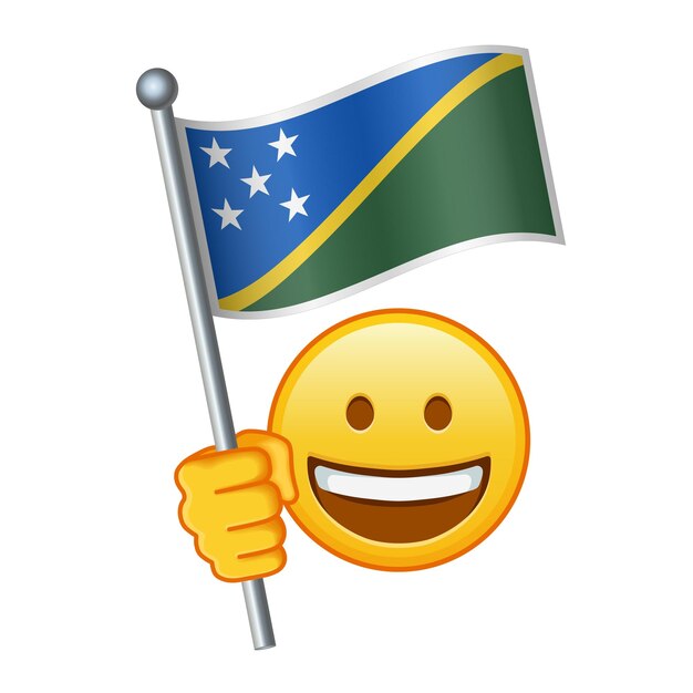 Emoji with solomon islands flag large size of yellow emoji smile