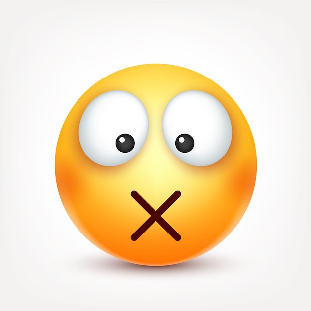 Vector emoji yellow face with emotions realistic emoji sad or happy angry emoticon mood cartoon character