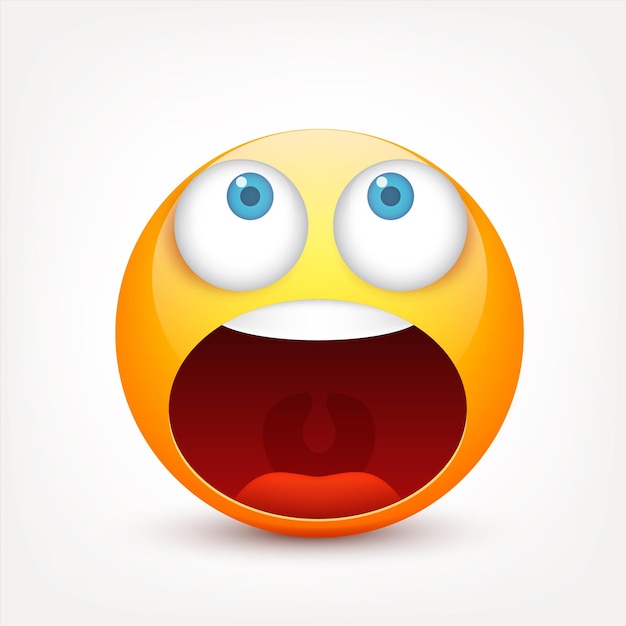 emoji yellow face with emotions realistic emoji sad or happy angry emoticon mood cartoon character