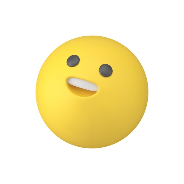 Emoji 노란색 웃는 재미 문자 웃 고 비행 머리 사이버 공간 통신 3d 아이콘 벡터