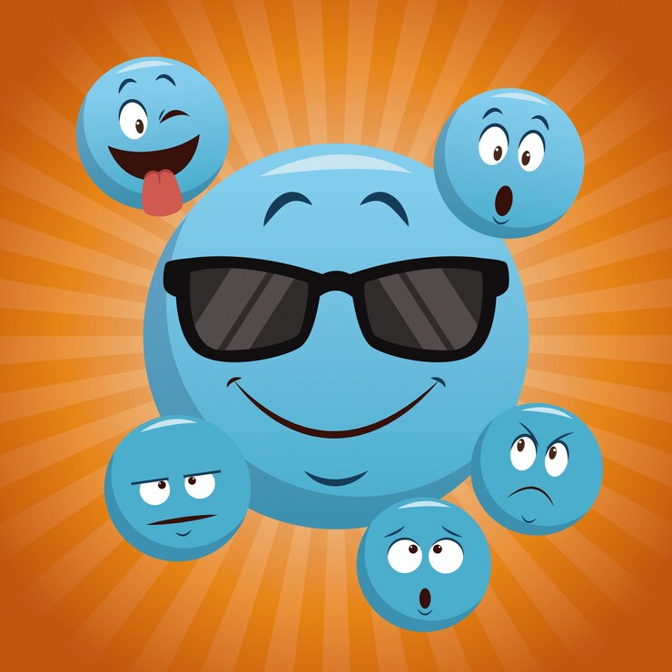 Vector emojis chat icons