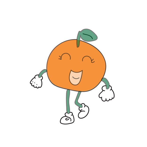 Emoticon of cute orange vector