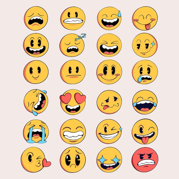 Emoticon design vector art