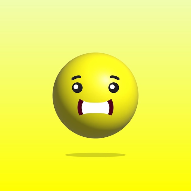 Vector emoticon dolor cartoon 3d