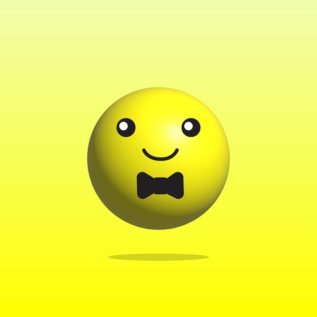 Emoticon elegante cartoon 3d