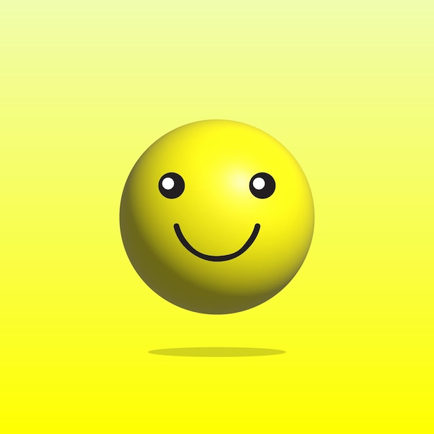 Emoticon feliz cartoon 3d