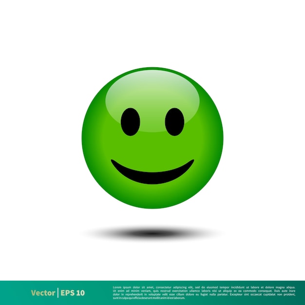 Emoticon Icon Vector Template Illustration Design EPS 10